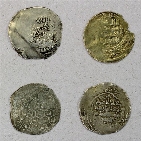 GREAT SELJUQ: Sanjar, 1118-1157, LOT of 4 debased AV dinars