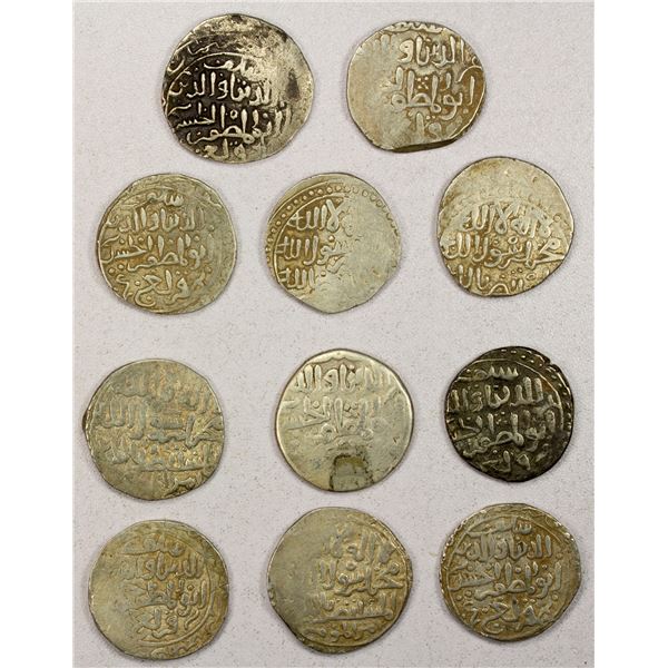 QARLUGHID: al-Hasan Qarlugh, 1224-1249, LOT of 11 silver tankas