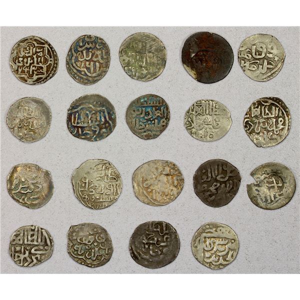 GOLDEN HORDE: LOT of 19 silver dirhams