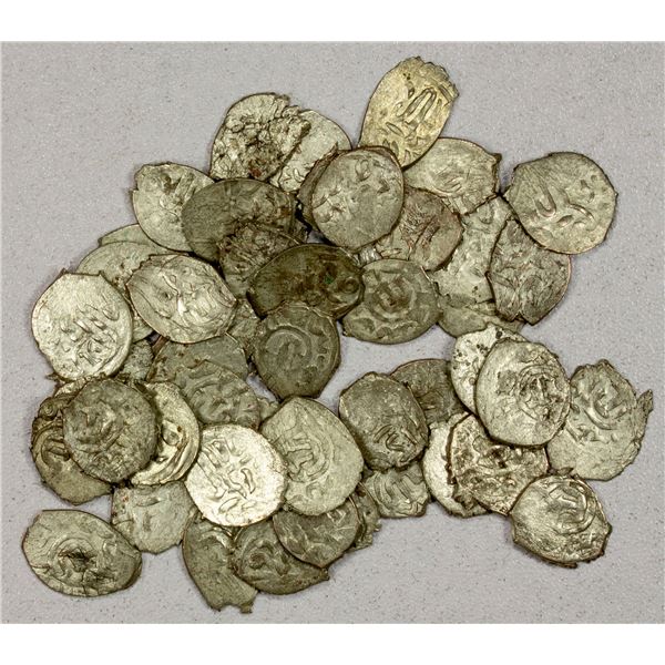 GIRAY KHANS (CRIMEA): Dawlat Giray I, 1550-1570, LOT of 50 silver akçes