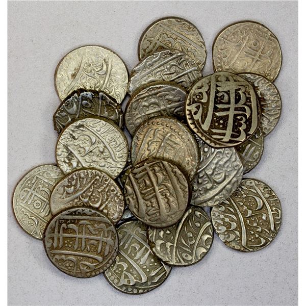 DURRANI: Taimur Shah, 1772-1793, LOT of 21 silver rupees