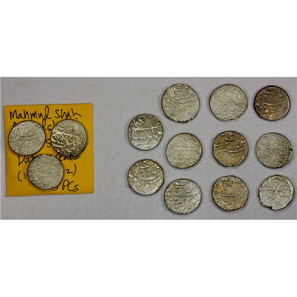 DURRANI: Mahmud Shah, 2nd reign, 1809-1817, LOT of 14 silver rupees