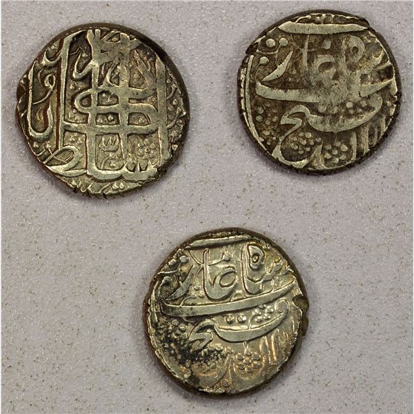 DURRANI: Fath Jang, 1842, LOT of 3 silver rupees