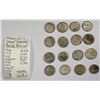 Image 1 : DURRANI: SET of 16 silver rupees
