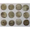 Image 1 : BARAKZAI: Muhammad A'zam, 1866-1868, LOT of 12 silver dirhams