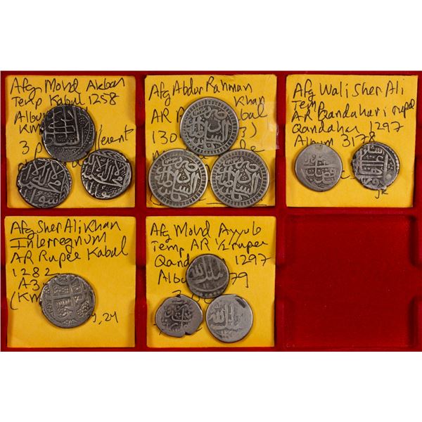 BARAKZAI: LOT of 12 silver coins