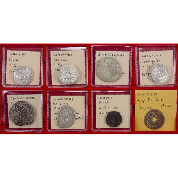 MEDIEVAL ISLAMIC: LOT of 6 silver and 2 copper coins