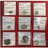 Image 1 : ANCIENT INDIA: LOT of 9 ancient punchmarked silver coins