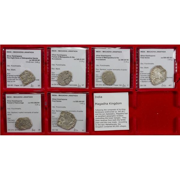 MAGADHA: LOT of 6 punchmarked silver coins