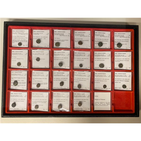 NAGAS OF NARWAR: LOT of 22 copper coins