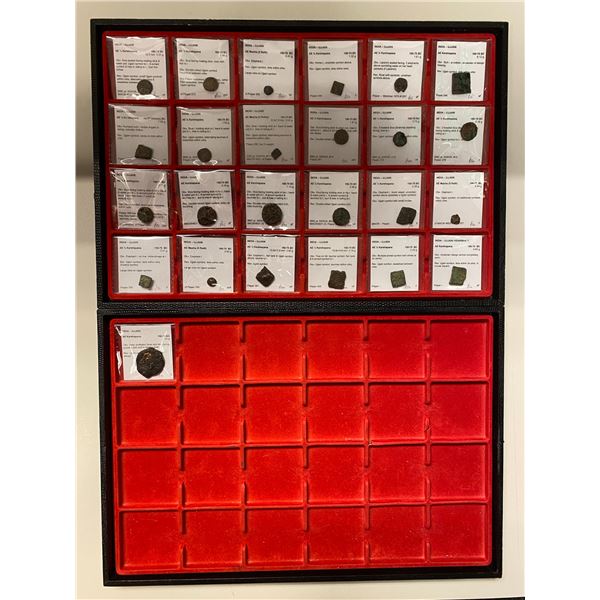 UJJAIN: LOT of 24 copper coins