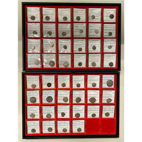 MEDIEVAL HINDU INDIA: LOT of 46 coins, nearly all billon