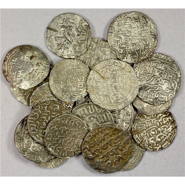 BENGAL: LOT of 22 silver tankas