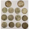 Image 1 : DELHI: LOT of 10 silver tankas & 4 rupees