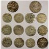 Image 2 : DELHI: LOT of 10 silver tankas & 4 rupees