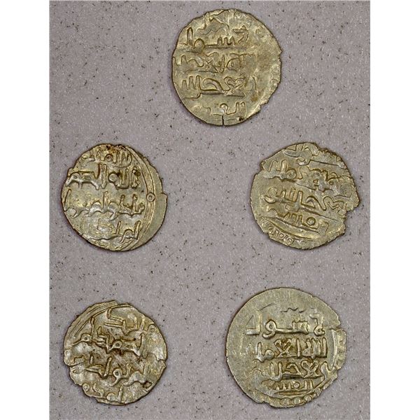 HABBARIDS OF SIND: LOT of 5 silver dammas