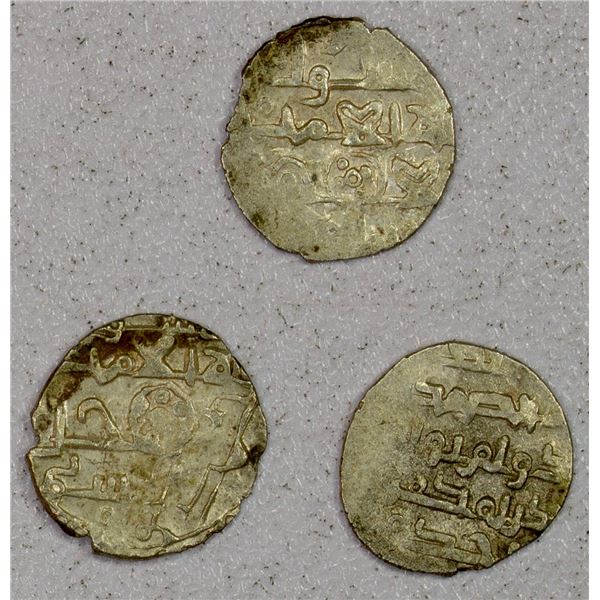 POST-HABBARIDS OF SIND: LOT of 3 silver dammas