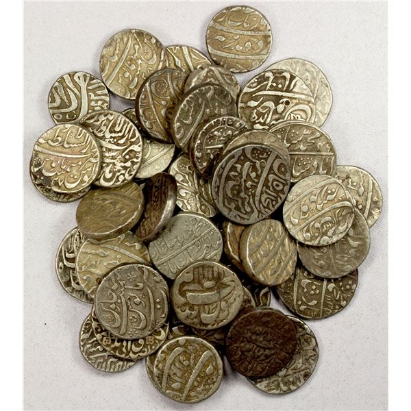 MUGHAL: LOT of 48 AR rupees