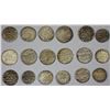Image 1 : MUGHAL: LOT of 18 silver rupees