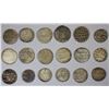 Image 2 : MUGHAL: LOT of 18 silver rupees