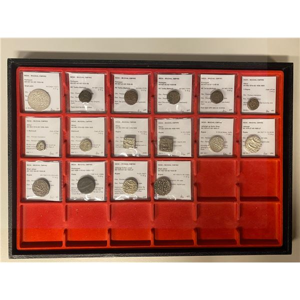 MUGHAL: LOT of 11 silver and 5 copper coins