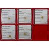 Image 1 : MUGHAL: LOT of 1 gold fanam & 4 gold 1/2 fanams