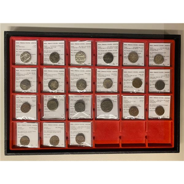 JODHPUR: LOT of 10 silver & 11 copper coins