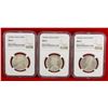 Image 1 : BRITISH INDIA: Victoria, Empress, 1876-1901, LOT of 3 silver rupees