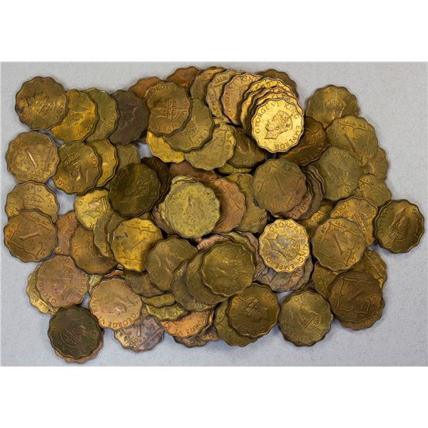 BRITISH INDIA: George VI, 1936-1947, LOT of 123 coins