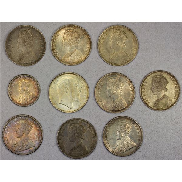 BRITISH INDIA: LOT of 10 coins