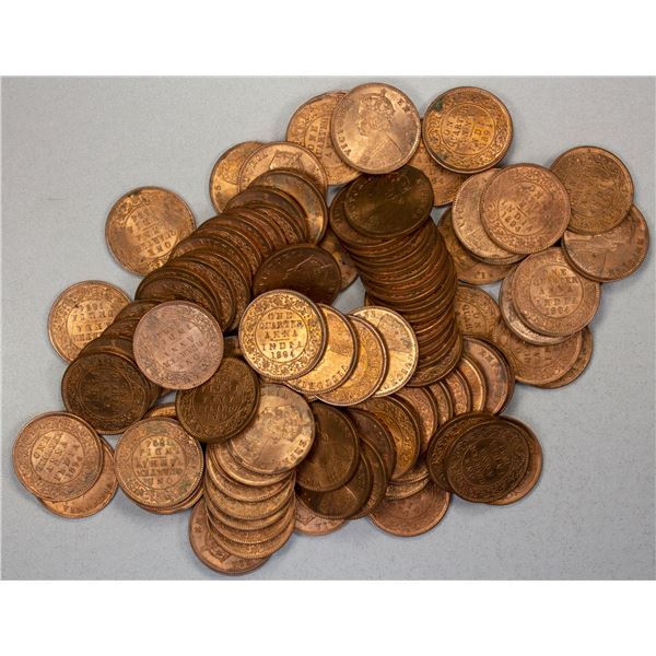 BRITISH INDIA: LOT of 106 coins