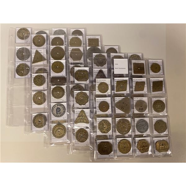 INDIA: Republic, LOT of 85 brass bank checkpieces