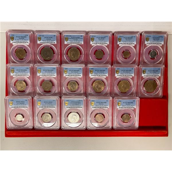 BRITISH COMMONWEALTH: LOT of 17 coins