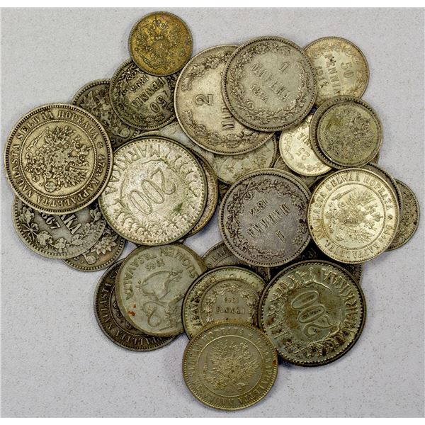 FINLAND: LOT of approximately 39 AR coins