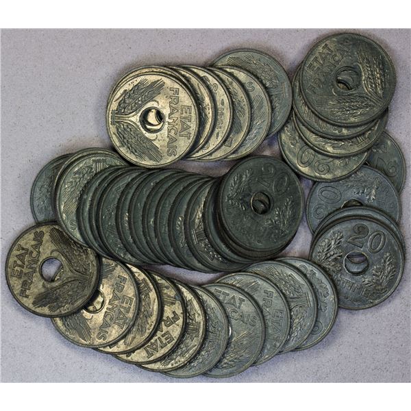 FRANCE: Republic, LOT of 40 coins