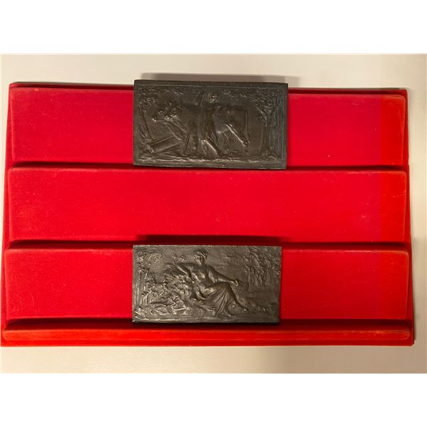 FRANCE: LOT of 2 AE plaques