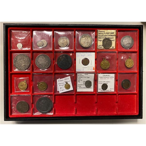 FRANCE & GREAT BRITAIN: LOT of 25 coins and jetons