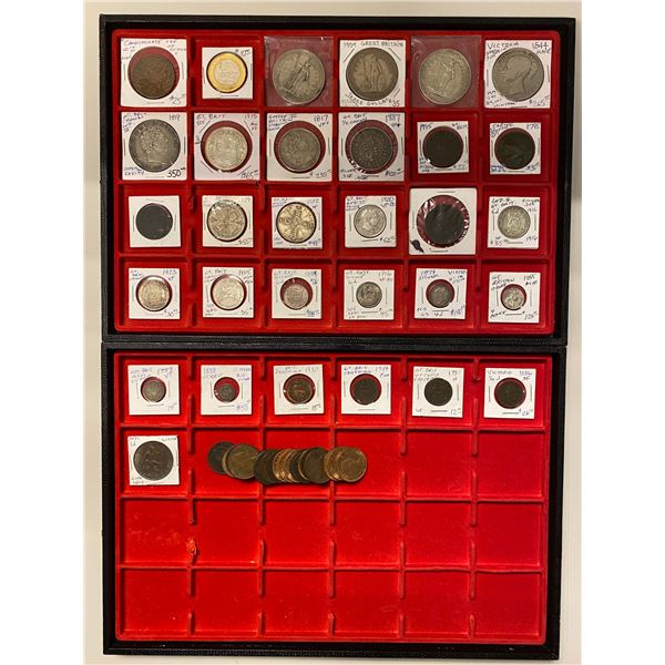 GREAT BRITAIN: LOT of 52 coins, tokens, and medals