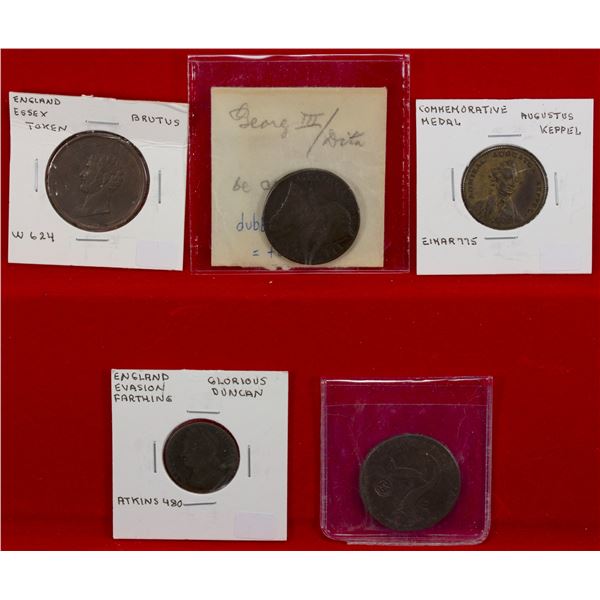 GREAT BRITAIN: LOT of 5 AE tokens