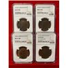 Image 1 : GREAT BRITAIN: LOT of 4 NGC certified pennies