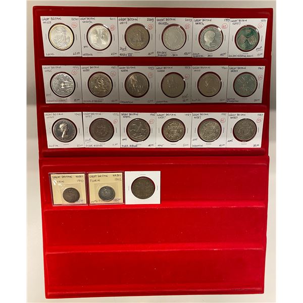 GREAT BRITAIN: LOT of 17 coins