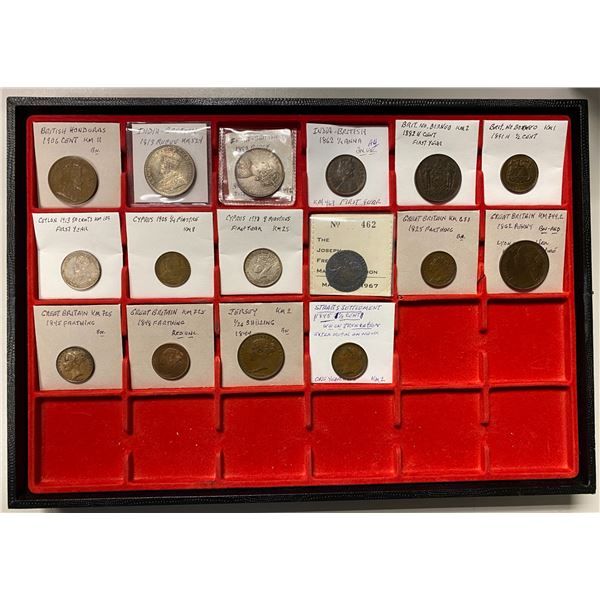 GREAT BRITAIN AND COLONIES: LOT of 16 coins