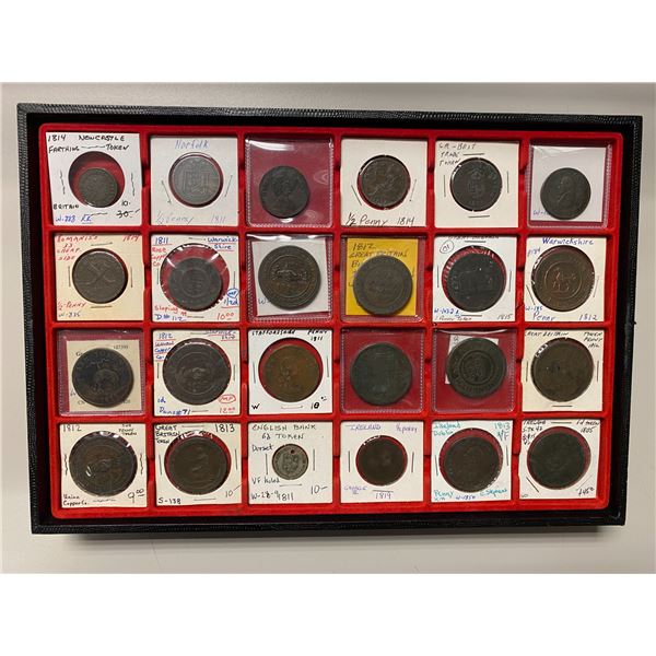 GREAT BRITAIN AND IRELAND: LOT of 24 tokens