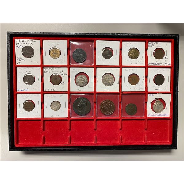 GREAT BRITAIN AND IRELAND: LOT of 18 tokens and medals