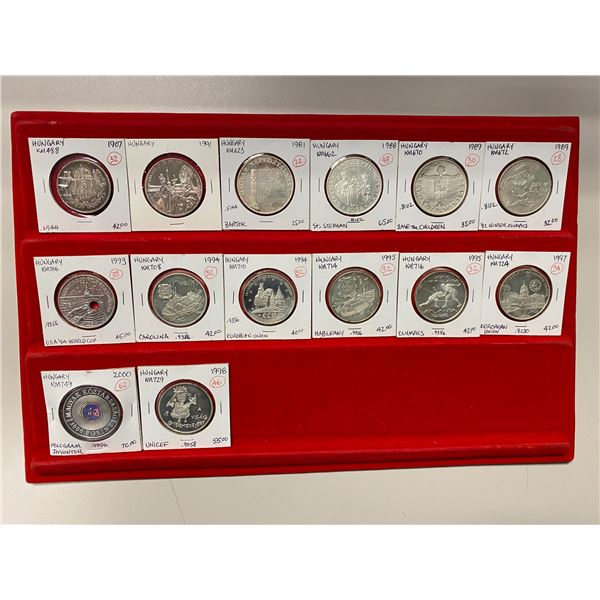 HUNGARY: LOT of 14 AR crowns
