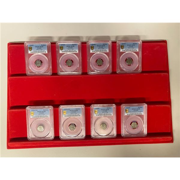 LIVONIA (SWEDISH):  LOT of 8 coins