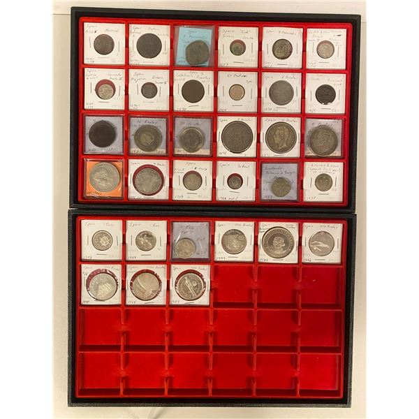 SPAIN: LOT of 33 coins