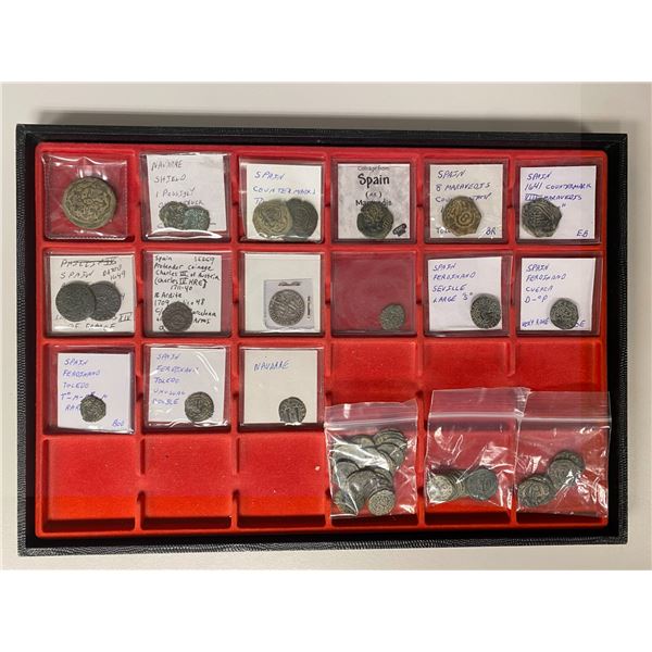 SPAIN: LOT of 66 coins