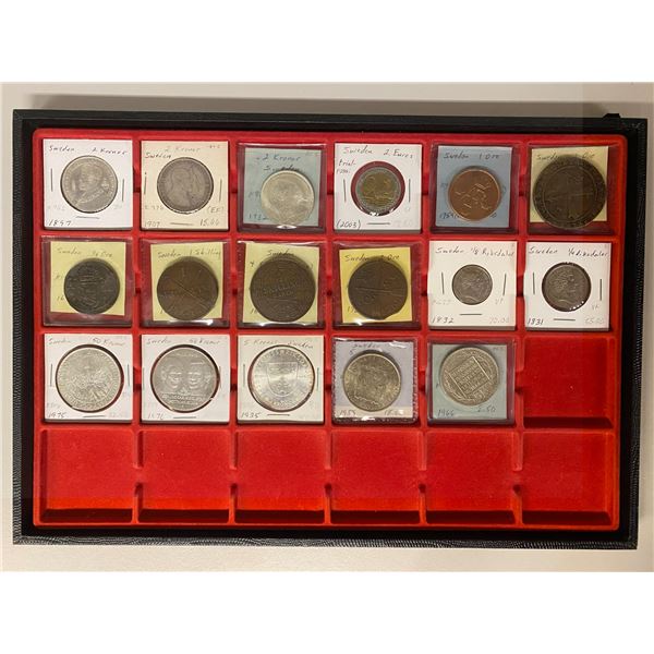 SWEDEN: LOT of 17 coins