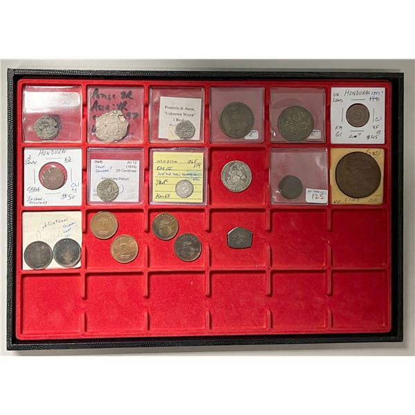 AMERICAS: LOT of 19 coins and tokens